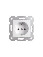 VİKO KARRE BEYAZ TOPRAKLI PRİZ MEKANİZMA