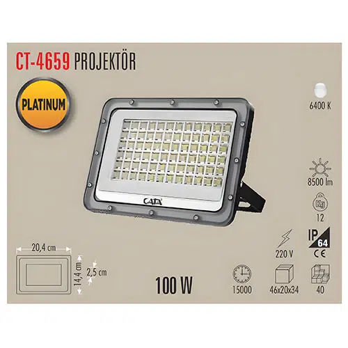 CATA 100W CT-4659 PLATINUM LED PROJEKTÖR (BEYAZ) CATA 100W CT-4659 PLATINUM LED PROJEKTÖR (BEYAZ)