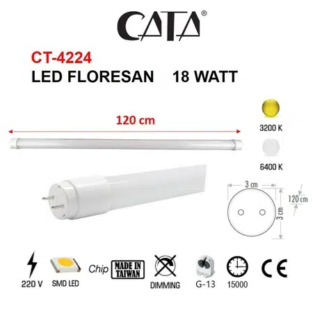 CATA 18W CT-4224 LEDLİ FLORASAN