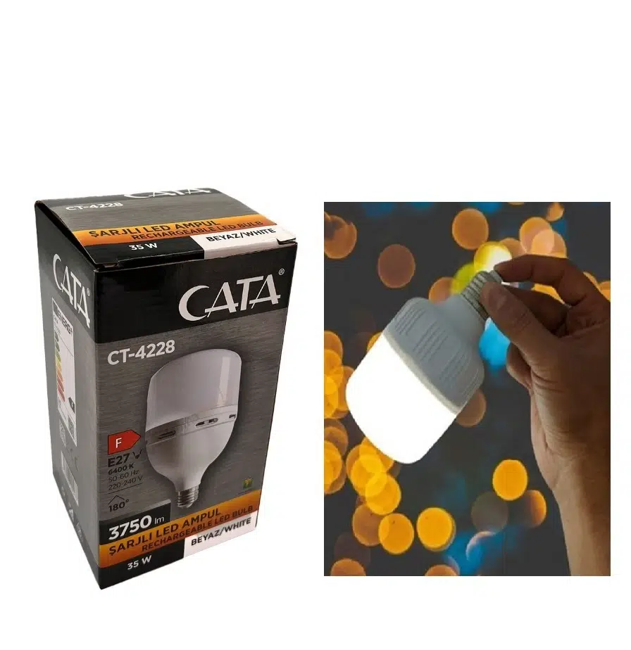 CATA 35W ŞARJLI LED AMPU BEYAZ IŞIK CT-4228B
