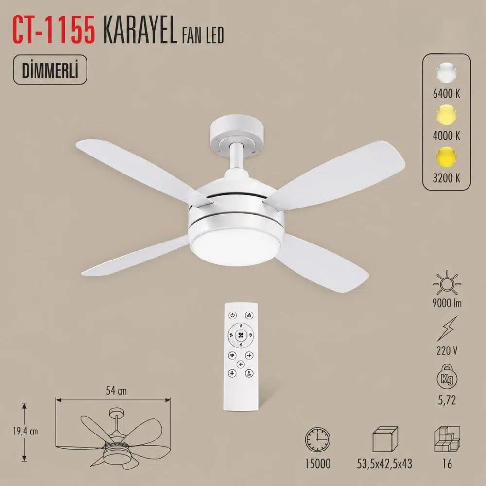 CATA KARAYEL 82W FAN LED AMPUL CT-1155 CATA KARAYEL 82W FAN LED AMPUL CT-1155