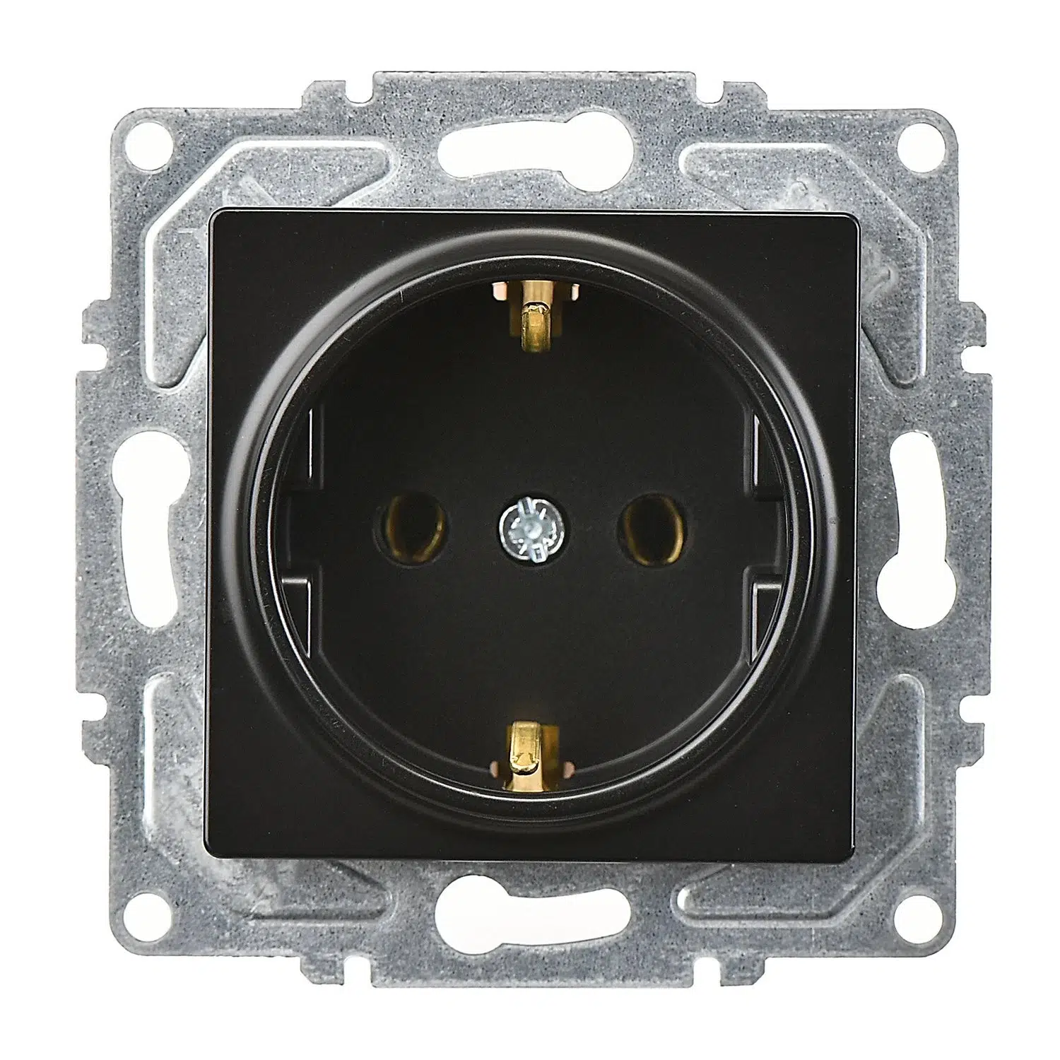 GÜNSAN EGONA METALLİC SİYAH TOPRAKLI PRİZ